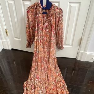 Free people maxi dress. Comes with a teal slip but I like it see through.